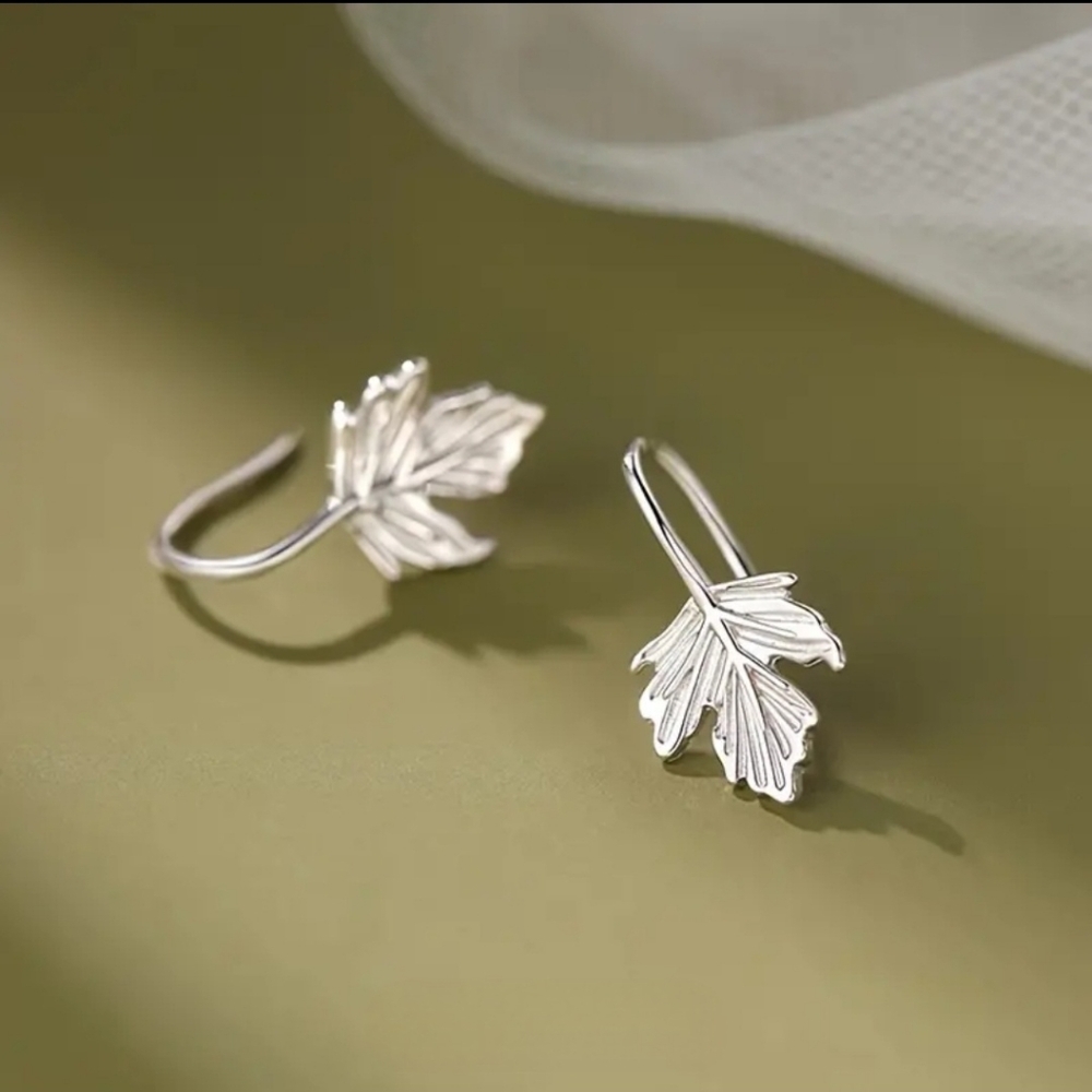 Silver Leaf Earrings